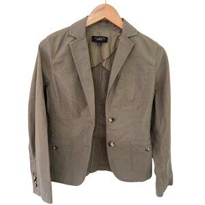 TALBOTS olive green cotton jacket size 4